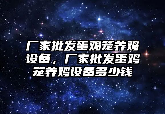 廠家批發蛋雞籠養雞設備，廠家批發蛋雞籠養雞設備多少錢