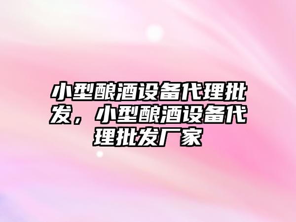 小型釀酒設備代理批發，小型釀酒設備代理批發廠家