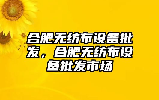 合肥無紡布設備批發，合肥無紡布設備批發市場