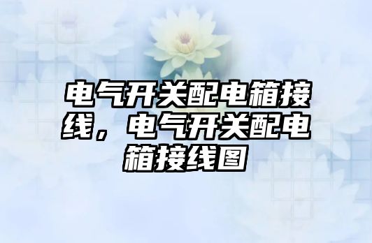 電氣開關配電箱接線，電氣開關配電箱接線圖