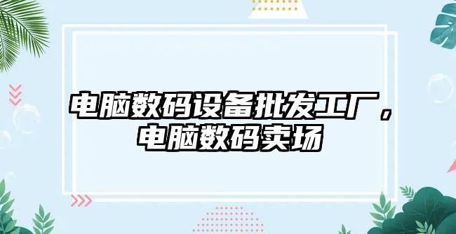 電腦數碼設備批發工廠，電腦數碼賣場