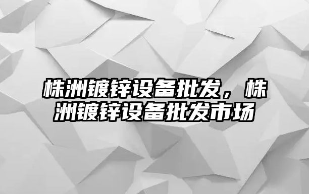 株洲鍍鋅設備批發，株洲鍍鋅設備批發市場