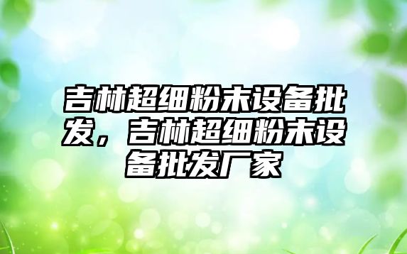 吉林超細粉末設備批發，吉林超細粉末設備批發廠家