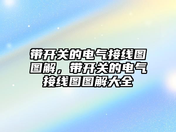 帶開關的電氣接線圖圖解，帶開關的電氣接線圖圖解大全