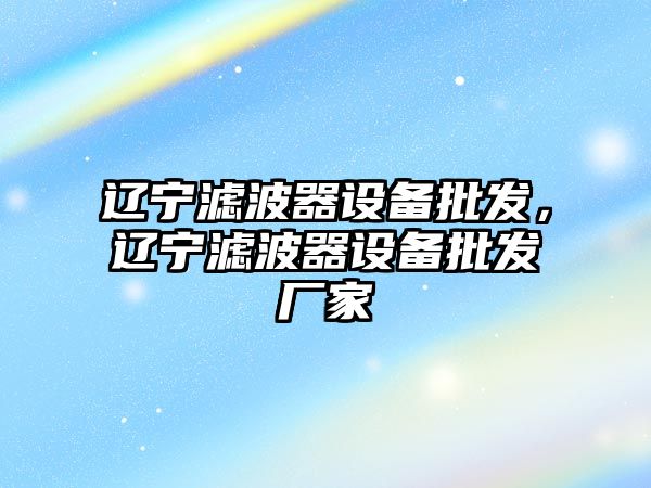 遼寧濾波器設備批發，遼寧濾波器設備批發廠家