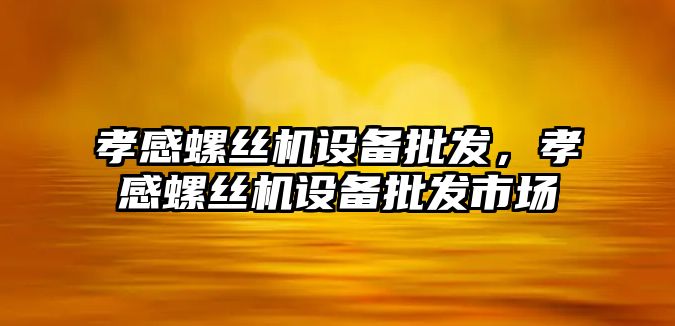 孝感螺絲機設備批發，孝感螺絲機設備批發市場