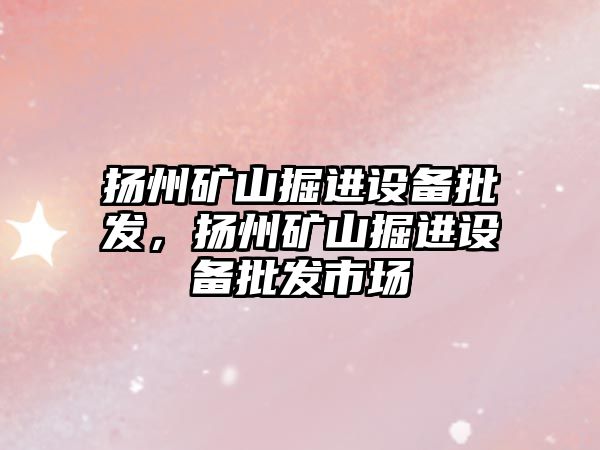 揚州礦山掘進設備批發，揚州礦山掘進設備批發市場