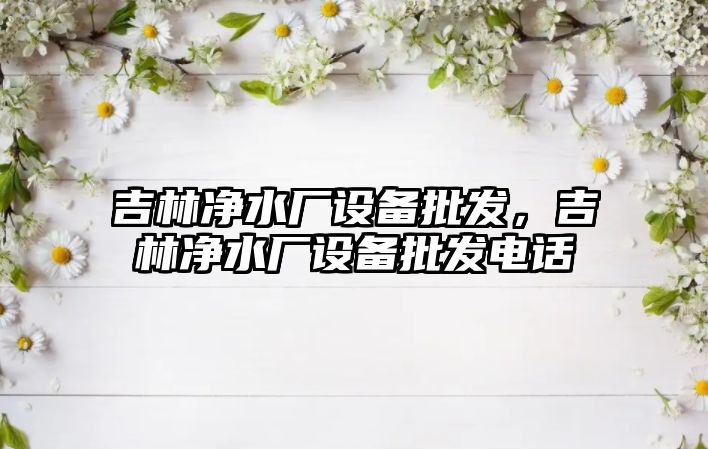 吉林凈水廠設備批發，吉林凈水廠設備批發電話