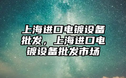 上海進口電鍍設備批發，上海進口電鍍設備批發市場