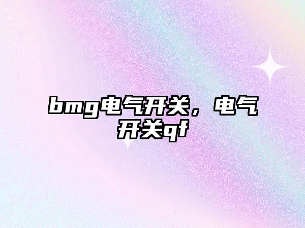 bmg電氣開關，電氣開關qf