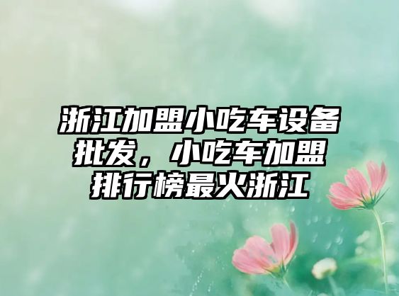 浙江加盟小吃車設備批發，小吃車加盟排行榜最火浙江