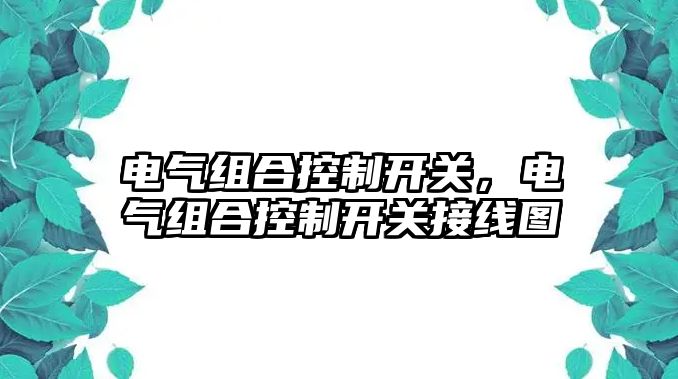 電氣組合控制開關，電氣組合控制開關接線圖