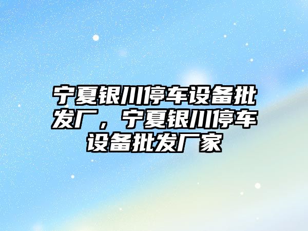 寧夏銀川停車設備批發廠，寧夏銀川停車設備批發廠家