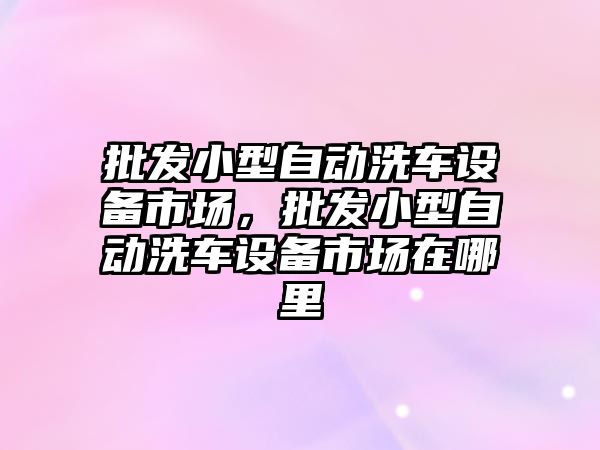 批發小型自動洗車設備市場，批發小型自動洗車設備市場在哪里