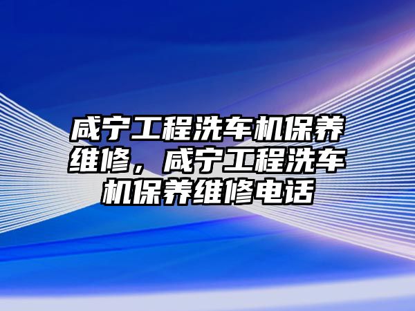 咸寧工程洗車機保養維修，咸寧工程洗車機保養維修電話