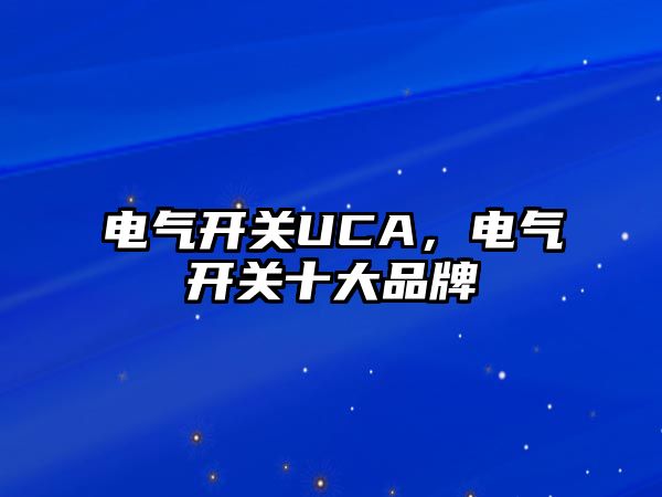 電氣開關UCA，電氣開關十大品牌