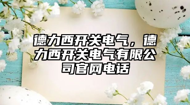 德力西開關電氣，德力西開關電氣有限公司官網電話