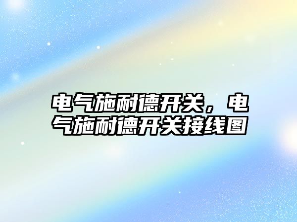 電氣施耐德開關，電氣施耐德開關接線圖