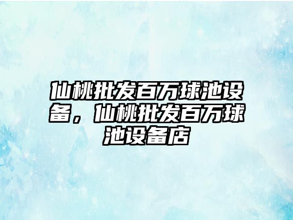 仙桃批發百萬球池設備，仙桃批發百萬球池設備店