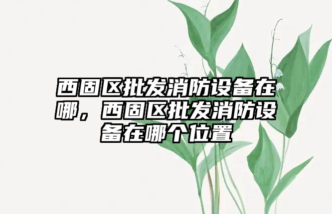 西固區批發消防設備在哪，西固區批發消防設備在哪個位置