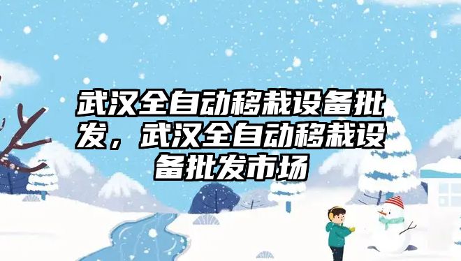 武漢全自動移栽設備批發，武漢全自動移栽設備批發市場