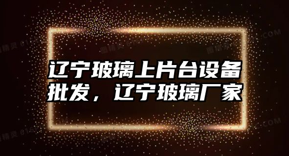 遼寧玻璃上片臺設備批發，遼寧玻璃廠家