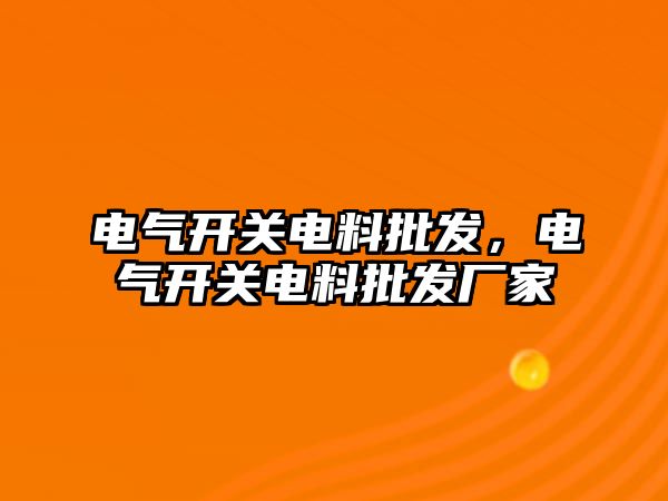 電氣開關電料批發，電氣開關電料批發廠家