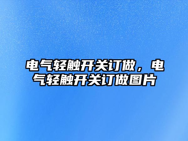 電氣輕觸開關訂做，電氣輕觸開關訂做圖片