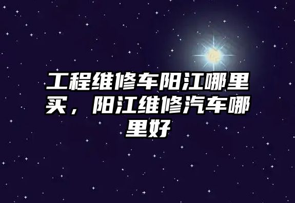 工程維修車陽江哪里買，陽江維修汽車哪里好