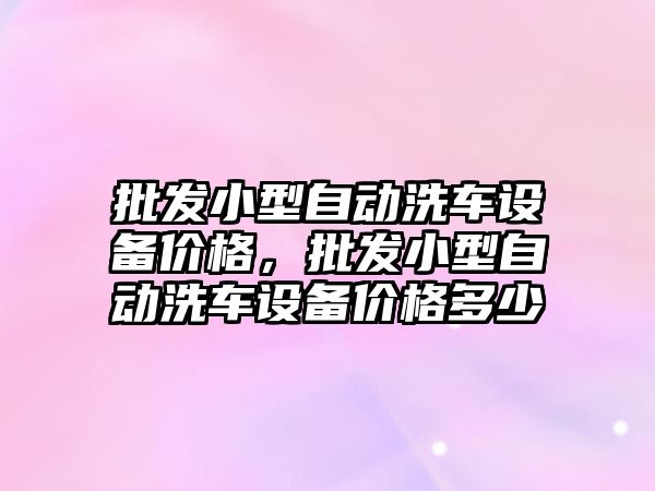 批發小型自動洗車設備價格，批發小型自動洗車設備價格多少