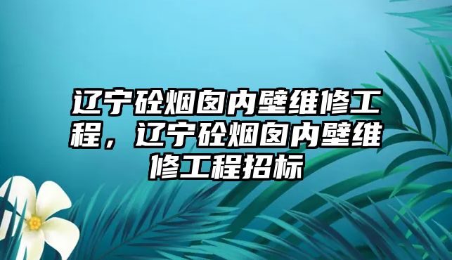 遼寧砼煙囪內壁維修工程，遼寧砼煙囪內壁維修工程招標