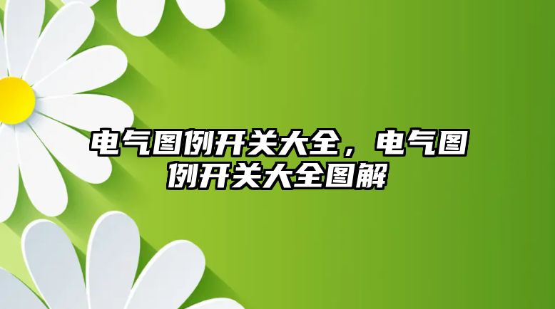 電氣圖例開關大全，電氣圖例開關大全圖解