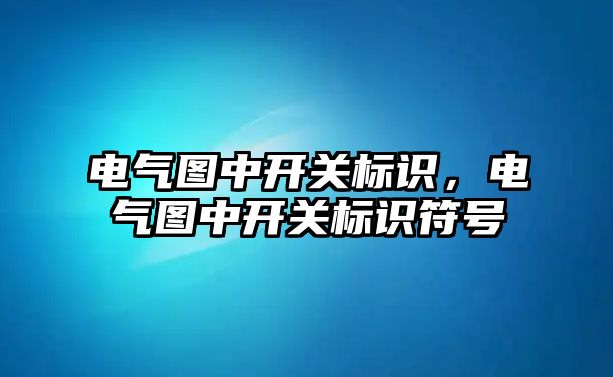 電氣圖中開關標識，電氣圖中開關標識符號